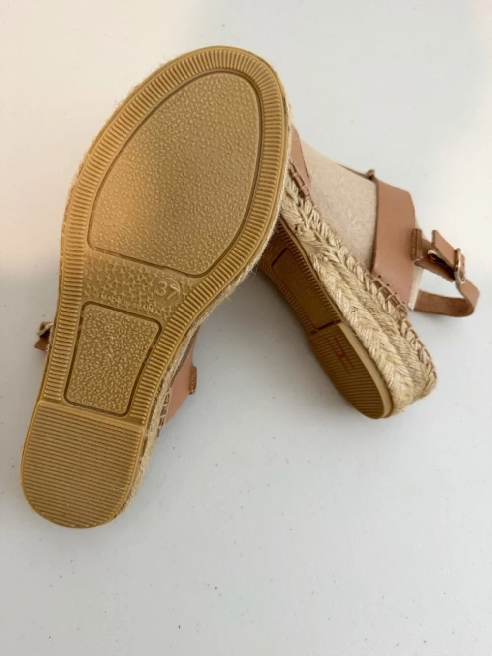 Naguisa Canto Espadrille Sandals Size 37 Tan Fisherman Artisan Quiet Luxury Chic